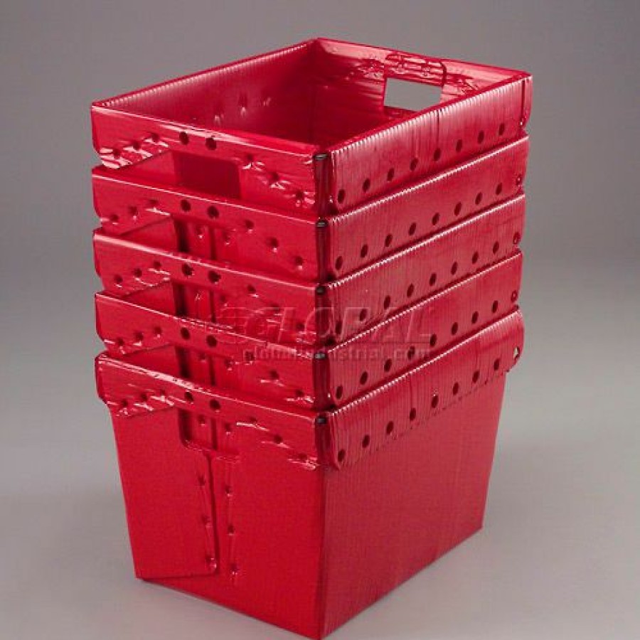 Containers & Organizers * | Global Industrial Corrugated Plastic Totes Postal Nesting- No Lid 18-1/2 13-1/4 12 Red