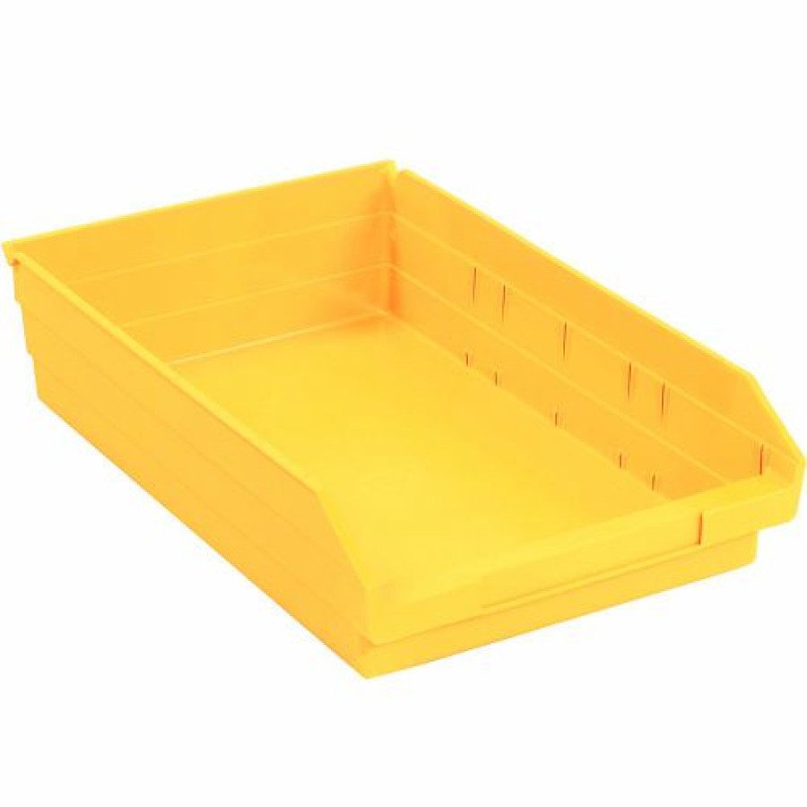 Containers & Organizers * | Global Industrial Plastic Nesting Storage Shelf Bin 11-1/8"W X 17-7/8"D X 4"H Yellow Pkg Qty 12