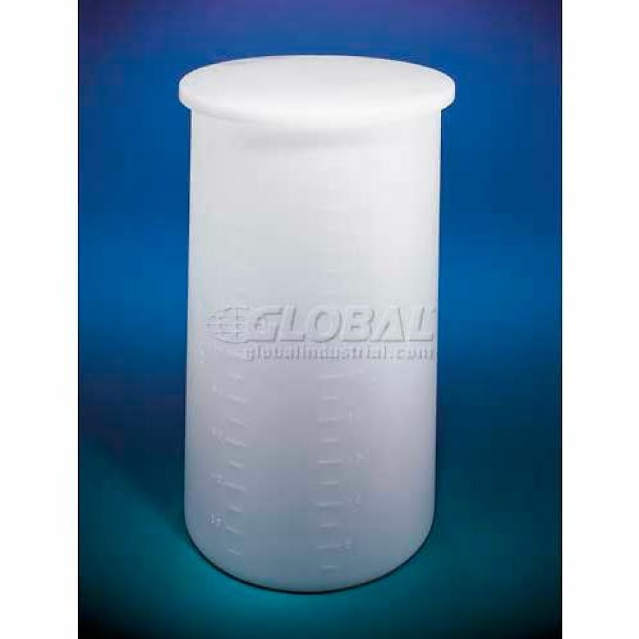 Containers & Organizers * | Saint Gobain Hdpe Heavyweight, 30 Gal., Cylindrical Tank W/Cover, 18"Dia. X 30"H, 3/16"Wall, White