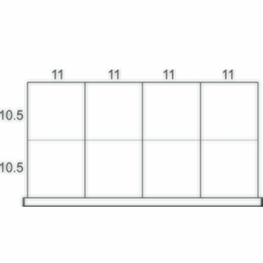 Containers & Organizers * | Rousseau Metal Drawer Divider Kit For 48"W Modular Drawer Cabinet, 5" Drawer Height, 8 Compartments