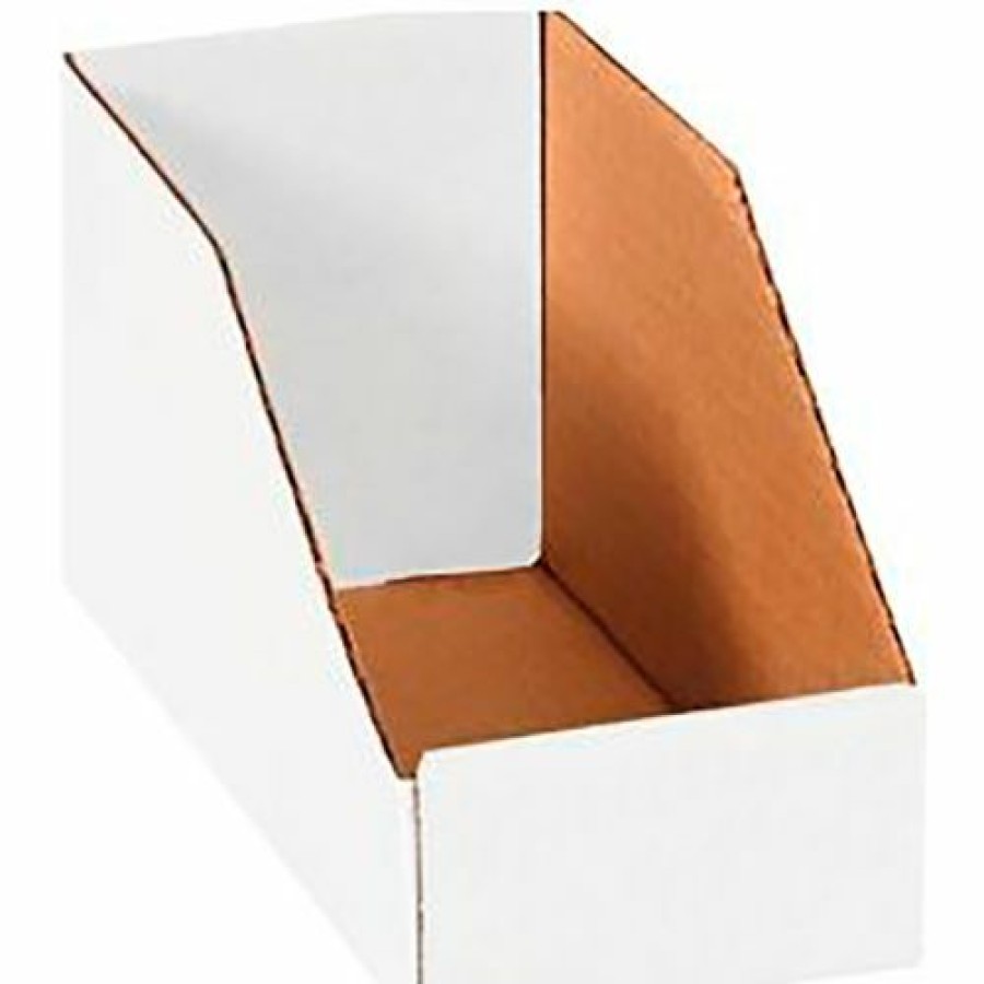 Containers & Organizers * | Global Industrial Open Top Corrugated Bin Boxes, 4"Wx9"Dx4-1/2"H, White Pkg Qty 50