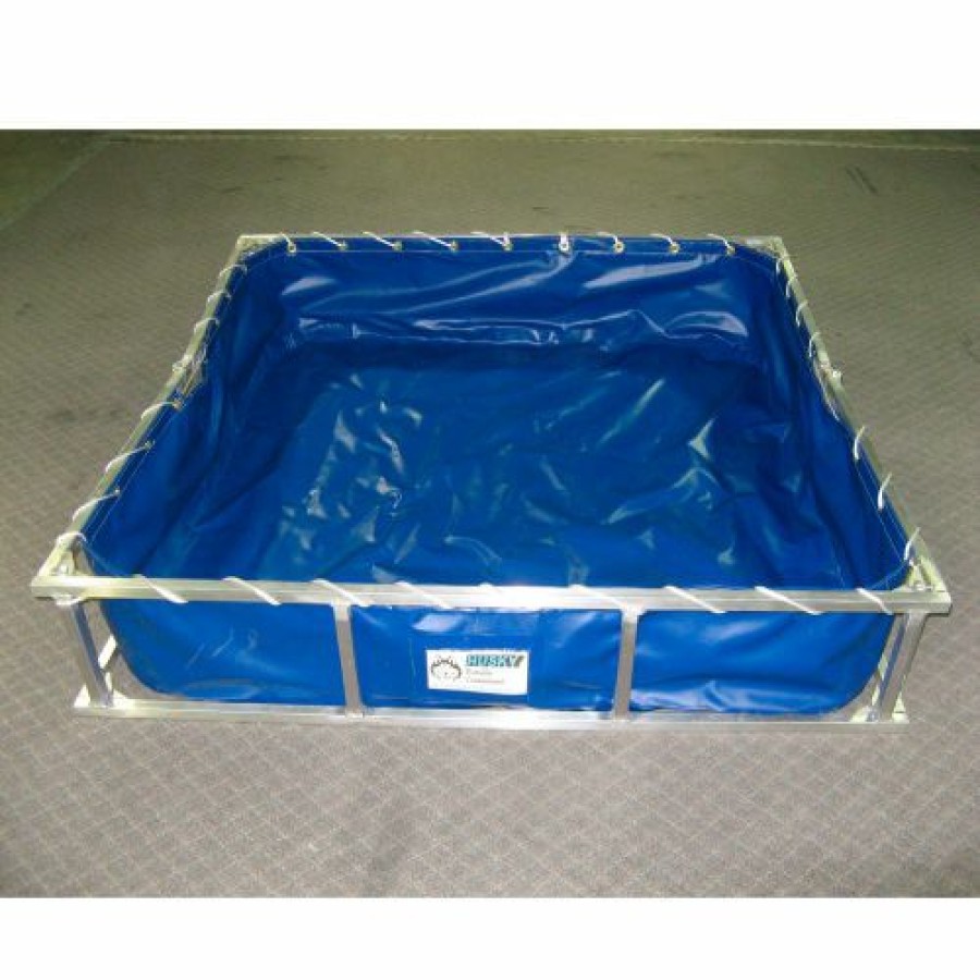 Containers & Organizers * | Husky Portable Containment Husky Aluminum Frame Pvc Decontamination Pool Alfdp-33 22 Oz. Thickness 36X29X12 60 Gal. Red