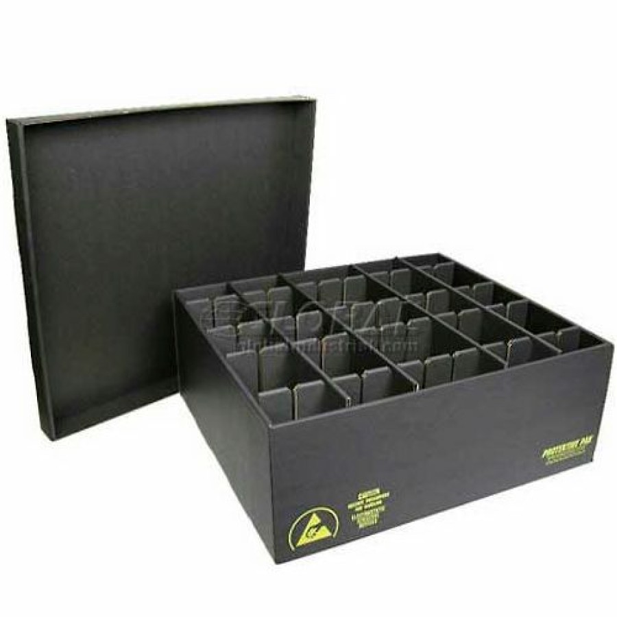 Containers & Organizers * | Protektive Pak 38805 Esd In-Plant Handler Adj. Dividers & Lid, 35 Cells, Cell Size 8 X 3-3/4 X 2-1/4 Pkg Qty 5