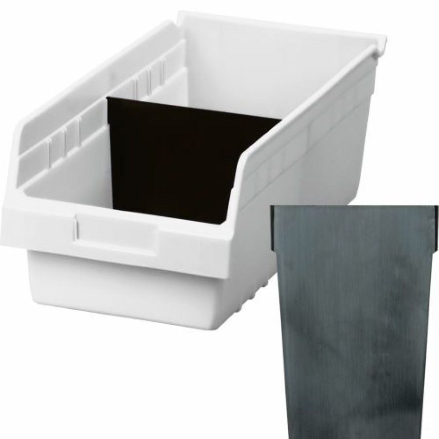 Containers & Organizers * | Akro-Mils Shelf Bin Divider 40040 For 30080 & 30088 Bins, Black, Pack Of 12