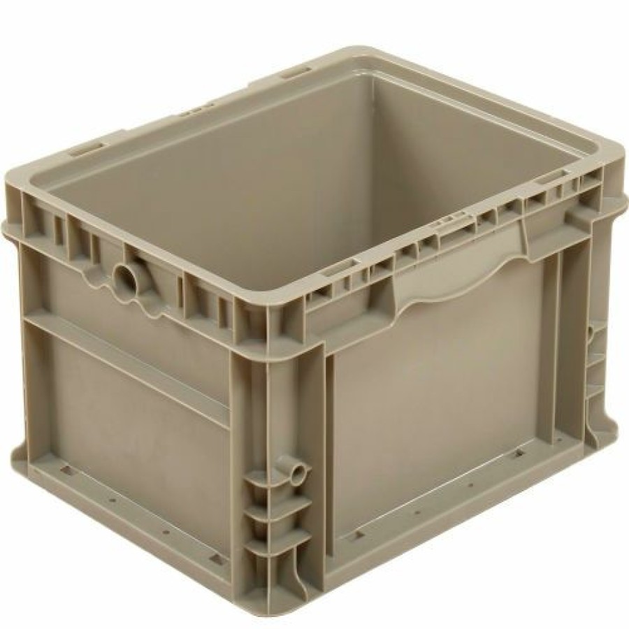 Containers & Organizers * | Global Industrial Stackable Straight Wall Container, Solid, 12"Lx15"Wx9"H, Gray