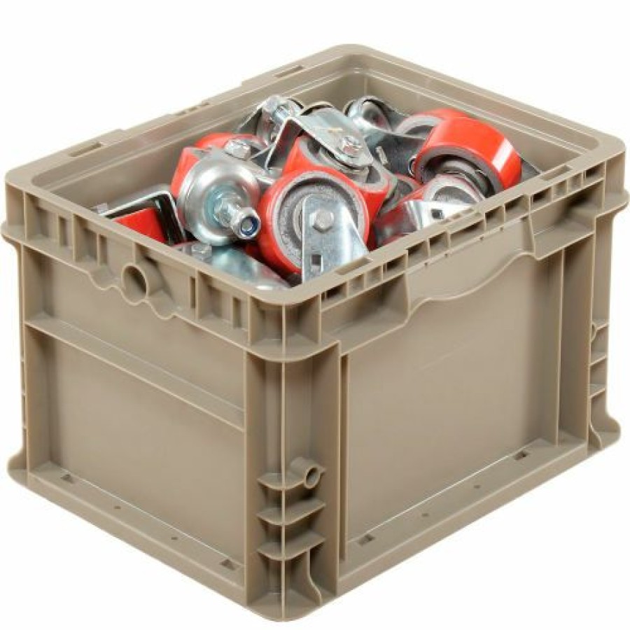 Containers & Organizers * | Global Industrial Stackable Straight Wall Container, Solid, 12"Lx15"Wx9"H, Gray