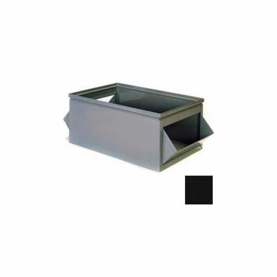 Containers & Organizers * | Stackbin Steel Bin 1-885 10"W X 20"D X 6"H Double Steel Hopper Box, Black