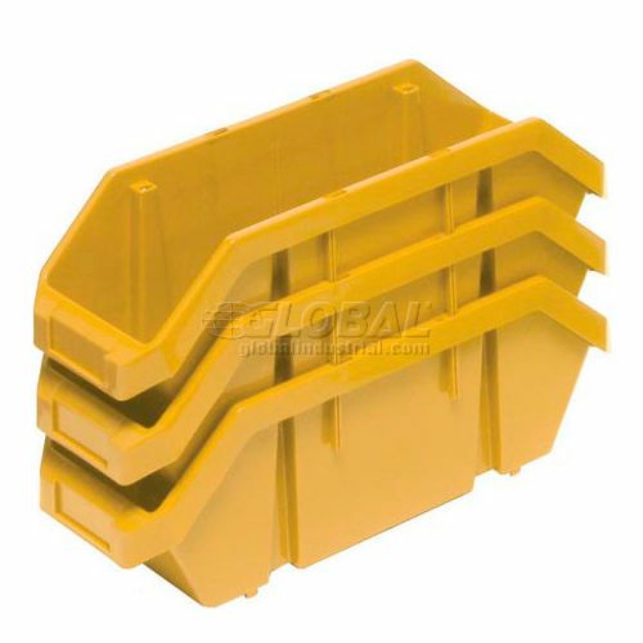 Containers & Organizers * | Quantum Storage Systems Quantum Plastic Quickpick Double Hopper Bin, 6-5/8"W X 18-1/2"D X 7"H, Yellow Pkg Qty 10