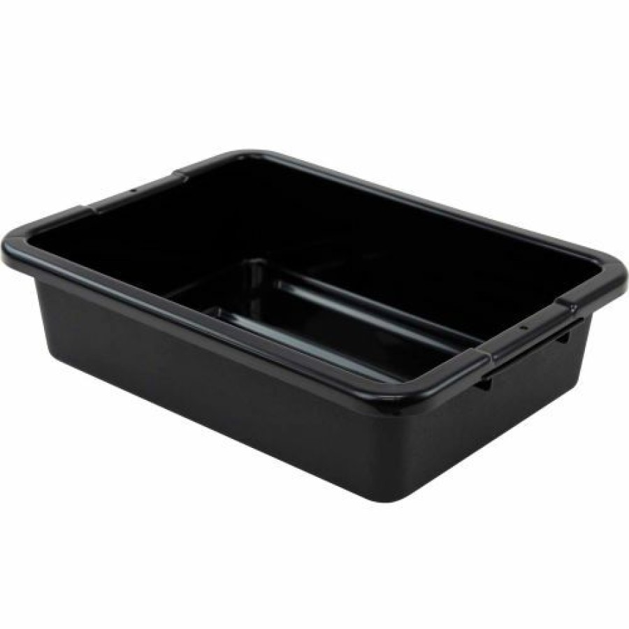 Containers & Organizers * | Quantum Storage Systems Quantum Airport Style Bussing Tub, 20"L X 15"W X 5"H Ribbed Bottom Bus Box, Polypropylene, Black Pkg Qty 12