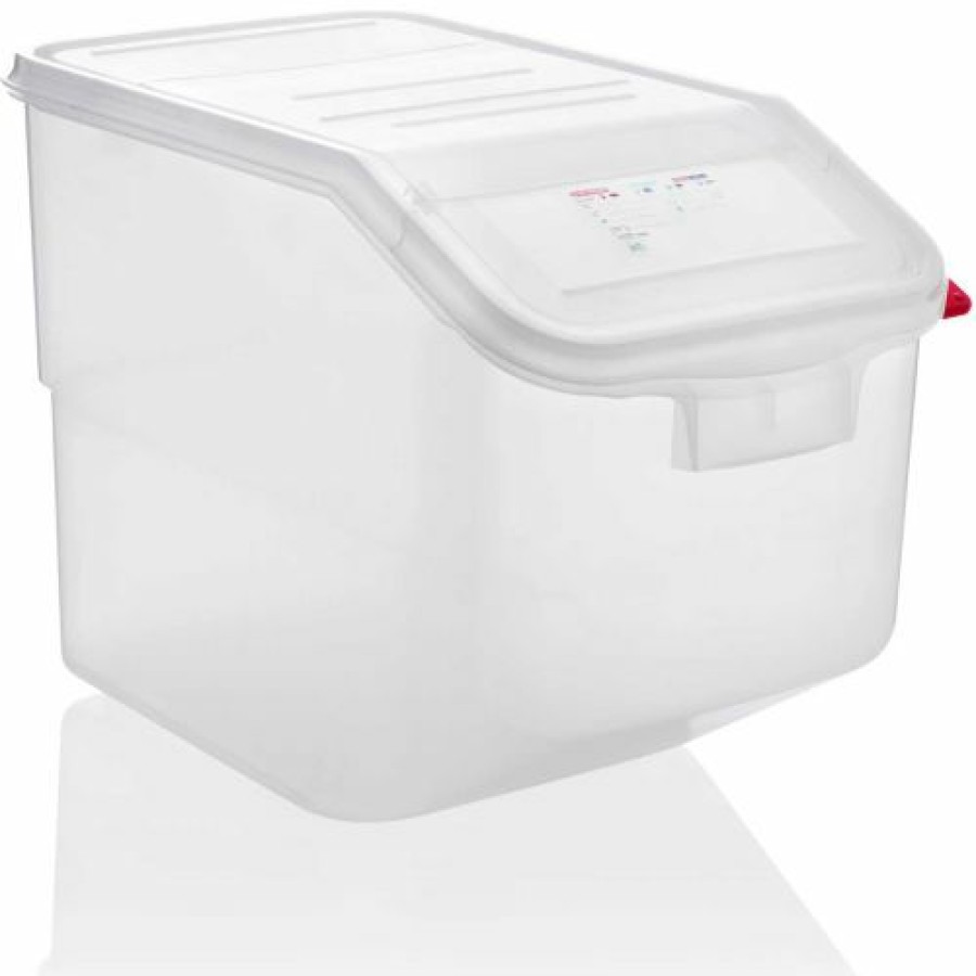 Containers & Organizers * | Araven Ingredient Bin Full Size 16" Fifo System 13 Gal Translucent Pkg Qty 4