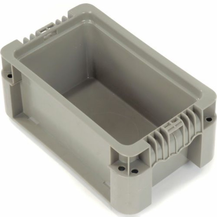 Containers & Organizers * | Global Industrial Stackable Straight Wall Container, Solid, 12"Lx7-3/8"Wx5"H, Gray