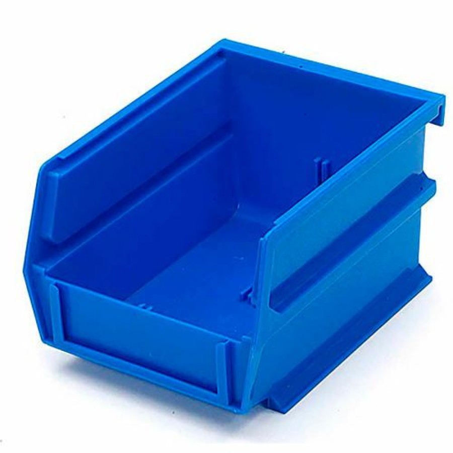 Containers & Organizers * | Locbin 4-1/8"L X 5-3/8"W X 3"H Blue Stacking, Hanging, Interlocking Polypropylene Bins, 6 Ct