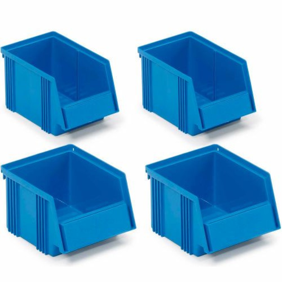 Containers & Organizers * | Hang And Stack Bins For Treston Mobile Panel Carts Assorted Size Blue