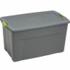 Containers & Organizers * | Sterilite 19483V04 Industry Wheeled Storage Tote With Latch 45 Gallon 36-1/2 X 21 X 19-1/2 Flat Gray Pkg Qty 4