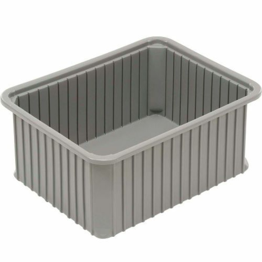 Containers & Organizers * | Dandux Dividable Stackable Plastic Box 50P0114130 22-1/2"L X 17-1/2"W X 13"H, Gray