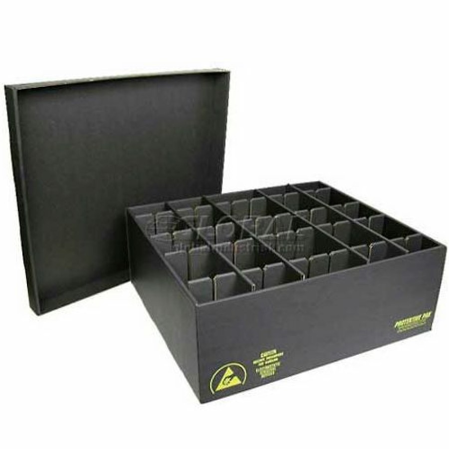 Containers & Organizers * | Protektive Pak 38814 Esd In-Plant Handler Adj. Dividers & Lid, 14 Cells, Cell Size 8 X 9-3/4 X 2-1/4 Pkg Qty 5