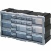 Containers & Organizers * | Quantum Storage Systems Quantum Plastic Drawer Cabinet Pdc-22Bk 22 Drawers 6-1/4"W X 19-1/2"D X 10"H