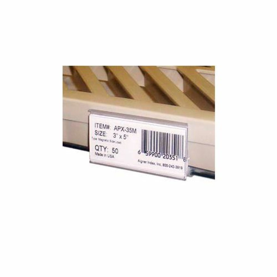 Liquid Storage Tanks * | Aigner Wire Shelving (W/ Mats) Label Holder, 3" X 1-5/16", Clear (25 Pcs/Pkg)