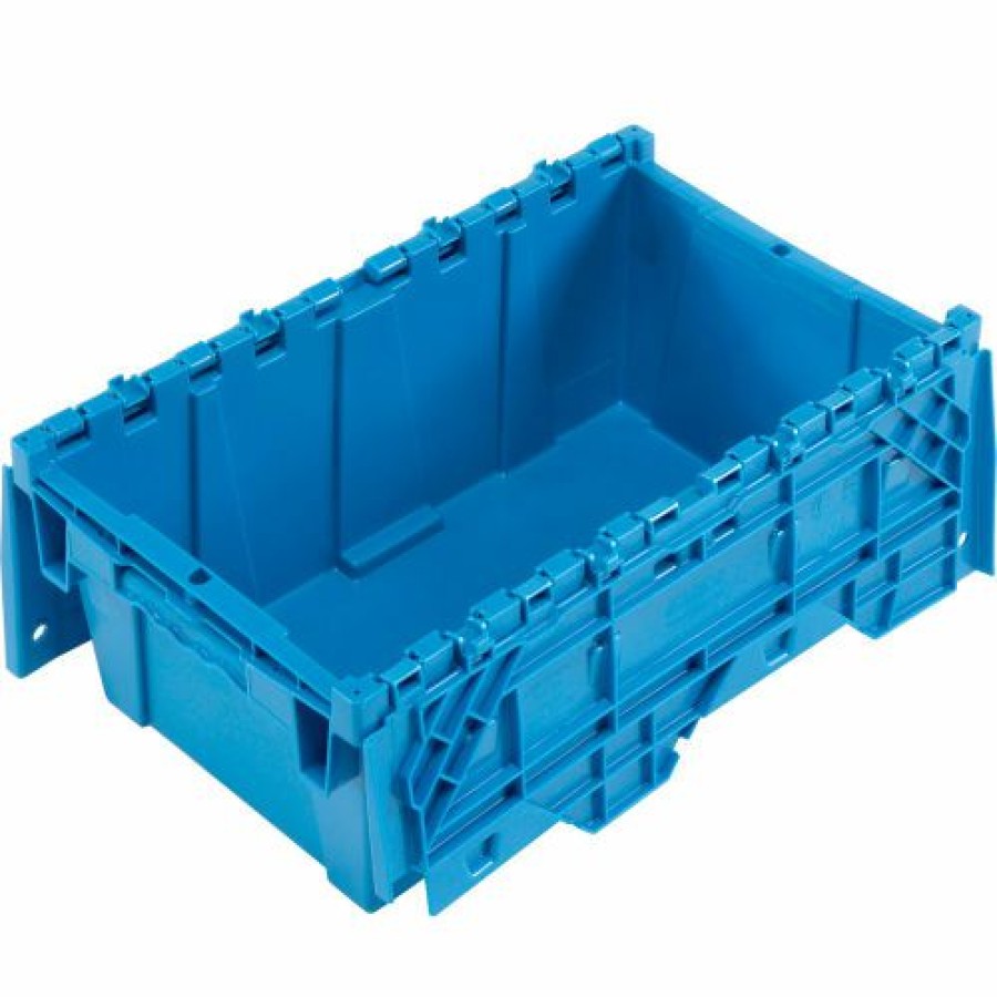 Containers & Organizers * | Global Industrial Plastic Attached Lid Shipping And Storage Container 19-5/8 11-7/8 7 Blue