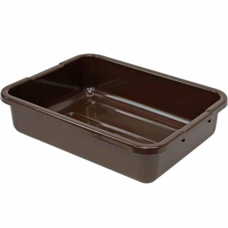 Containers & Organizers * | Quantum Storage Systems Quantum Bussing Tub, 21"L X 15"W X 5"H Ribbed Bottom Bus Box, Polypropylene, Brown Pkg Qty 12