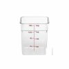 Containers & Organizers * | Cambro 8Sfscw135 Square Food Container, 8 Quart, Clear Pkg Qty 6