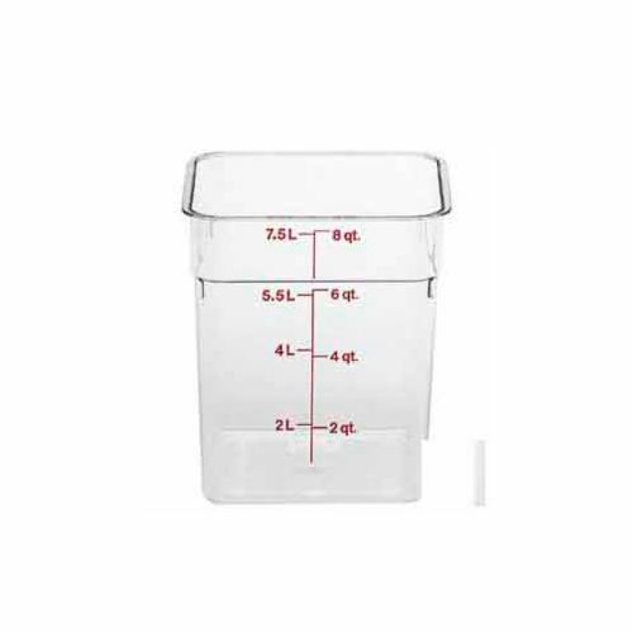 Containers & Organizers * | Cambro 8Sfscw135 Square Food Container, 8 Quart, Clear Pkg Qty 6