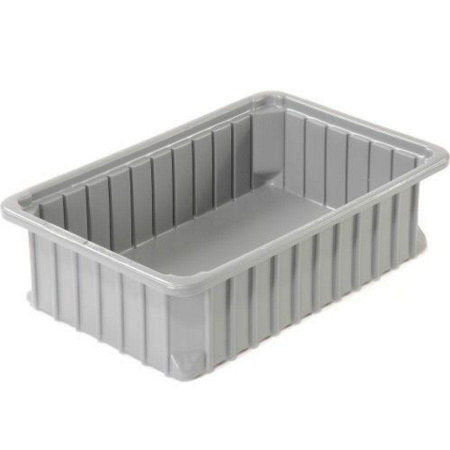 Containers & Organizers * | Dandux Dividable Stackable Plastic Box 50P0110042 11"L X 8"W X 4-1/4"H, Gray