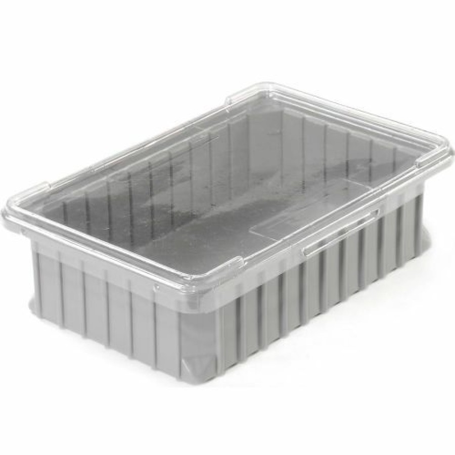 Containers & Organizers * | Dandux Dividable Stackable Plastic Box 50P0110042 11"L X 8"W X 4-1/4"H, Gray