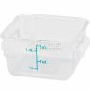 Containers & Organizers * | Winco Pcsc-2C Square Storage Container, 2 Qt, Clear, Polycarbonate Pkg Qty 12