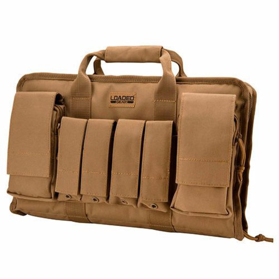 Containers & Organizers * | Barska Loaded Gear Rx-50 Tactical Pistol Bag Bi12314 9" X 16" X 3-1/2" Dark Earth