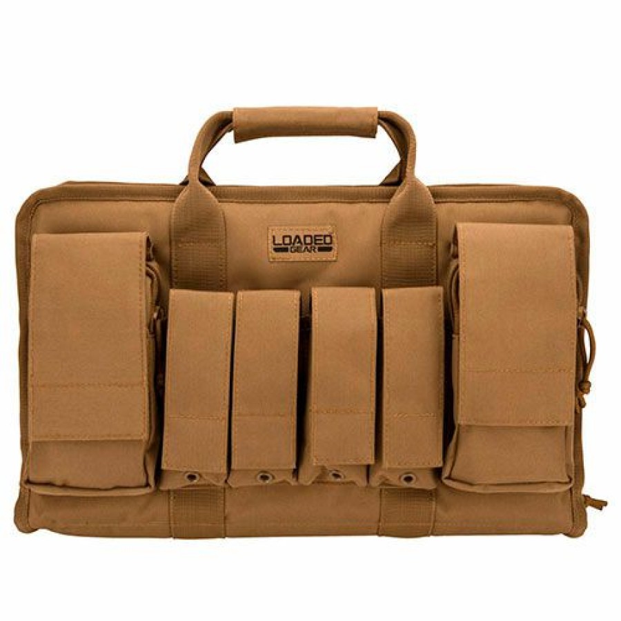 Containers & Organizers * | Barska Loaded Gear Rx-50 Tactical Pistol Bag Bi12314 9" X 16" X 3-1/2" Dark Earth