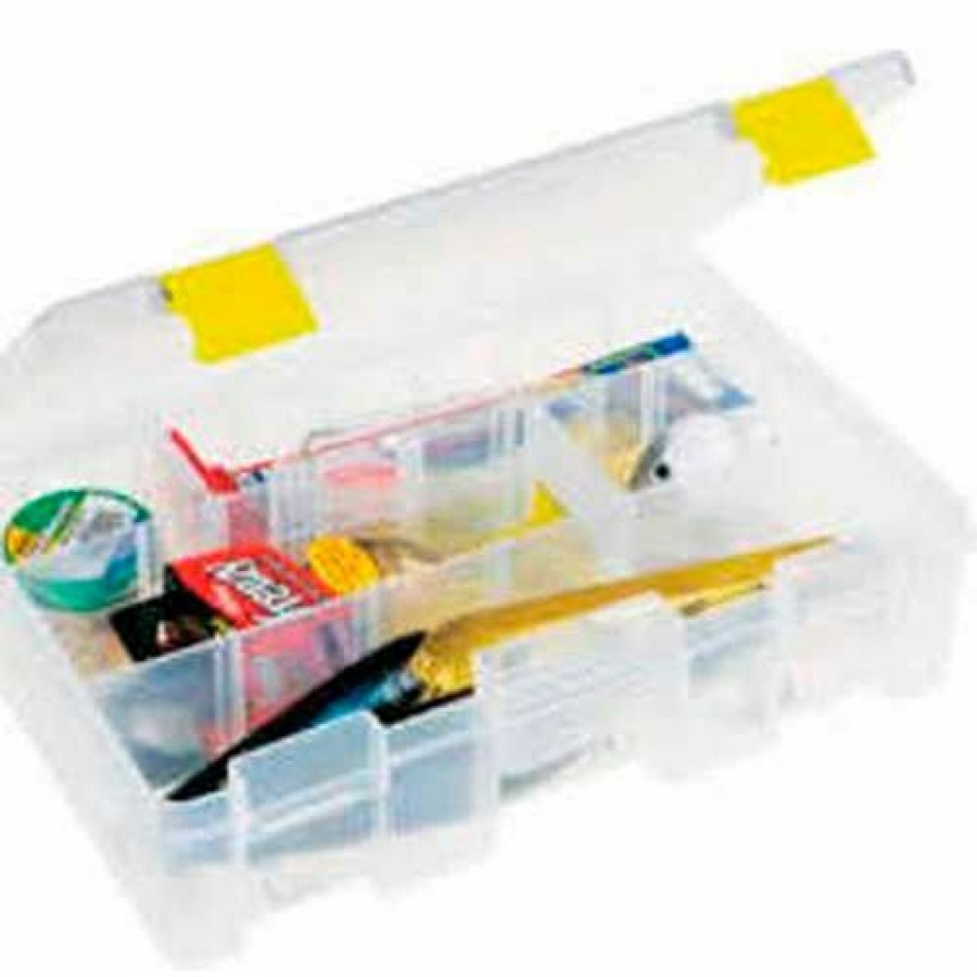 Containers & Organizers * | Plano Molding Plano Prolatch Stowaway 4-9 Adjustable Compartment Box, 11"L X 7-1/4"W X 2-3/4"H,Clear Pkg Qty 2