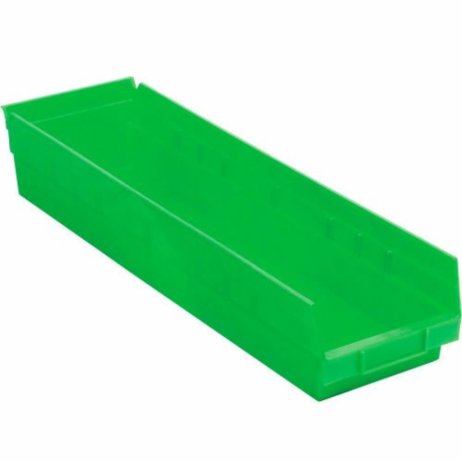 Containers & Organizers * | Global Industrial Plastic Nesting Storage Shelf Bin 6-5/8"W X 23-5/8"D X 4"H Green Pkg Qty 6