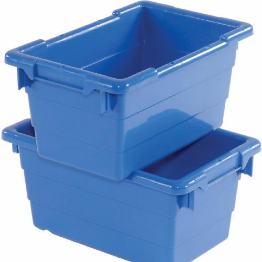 Containers & Organizers * | Quantum Storage Systems Quantum Cross Stack Nest Tub Tub1711-8 17-1/4 X 11 X 8 Blue Pkg Qty 6