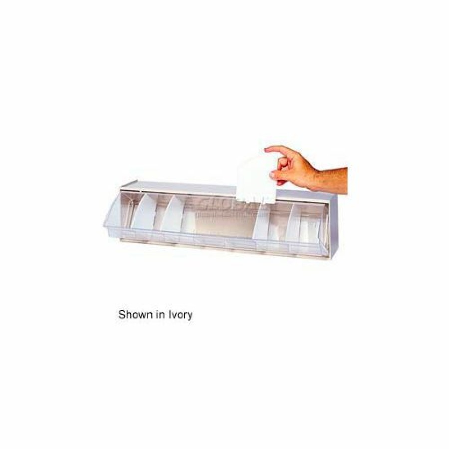 Containers & Organizers * | Quantum Storage Systems Quantum Dividable Tip Out Bin Qtb412 5 Dividers 23-5/8 X 5-1/4 X 5-15/16 White