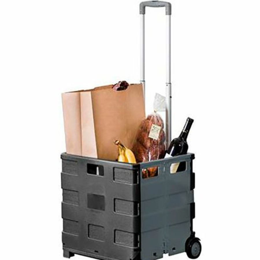 Containers & Organizers * | Honey-Can-Do Folding Crate Cart 18"L X 15"W X 39"H Gray