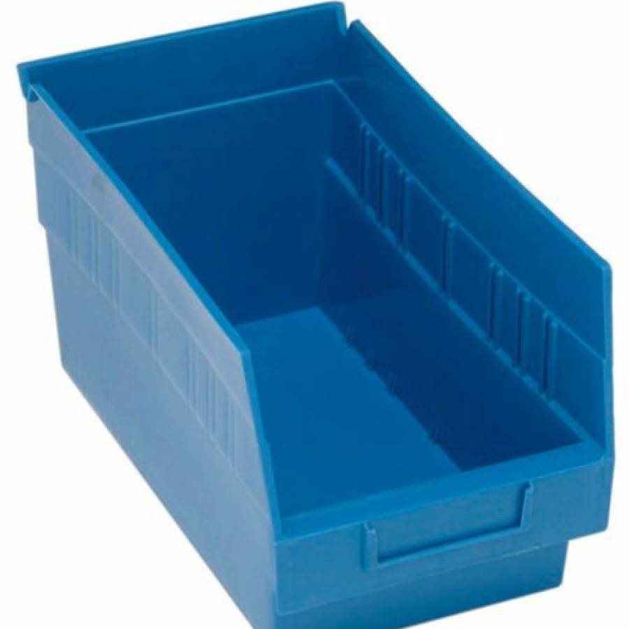 Containers & Organizers * | Plastic Nesting Storage Shelf Bin Qsb202 6-5/8"W X 11-5/8"D X 6"H Blue Pkg Qty 30