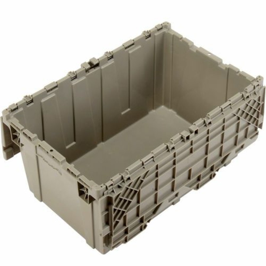 Containers & Organizers * | Global Industrial Shipping & Storage Container W/Attached Lid, 27-3/16"X16-5/8"X12-1/2", Gray