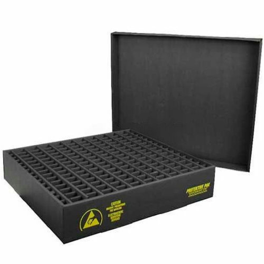 Containers & Organizers * | Protektive Pak 38710 Esd In-Plant Handler Adj. Dividers & Lid, 14 Cells, Cell Size 4 X 7-3/4 X 2-1/4 Pkg Qty 5