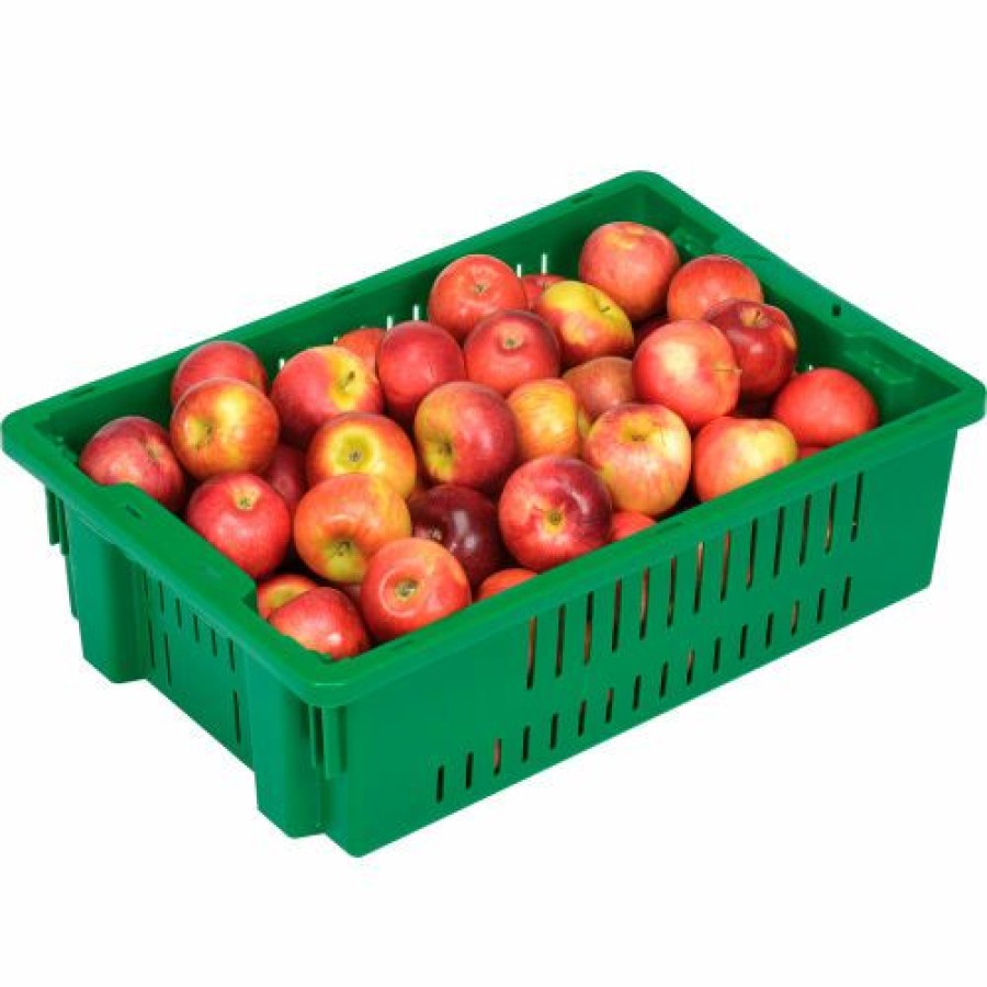 Containers & Organizers * | Lewisbins Stack-N-Nest Agricultural Container Af2013-6, 19-11/16"L X 13-1/8"W X 5-5/8"H, Green Pkg Qty 10