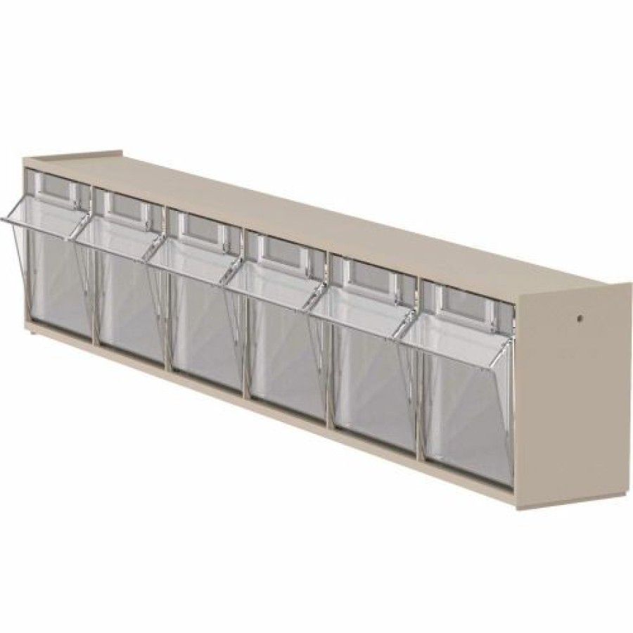 Containers & Organizers * | Akro-Mils Tiltview 6 Bin 06706 23-5/8"W X 3-3/4"D X 4-1/2"H