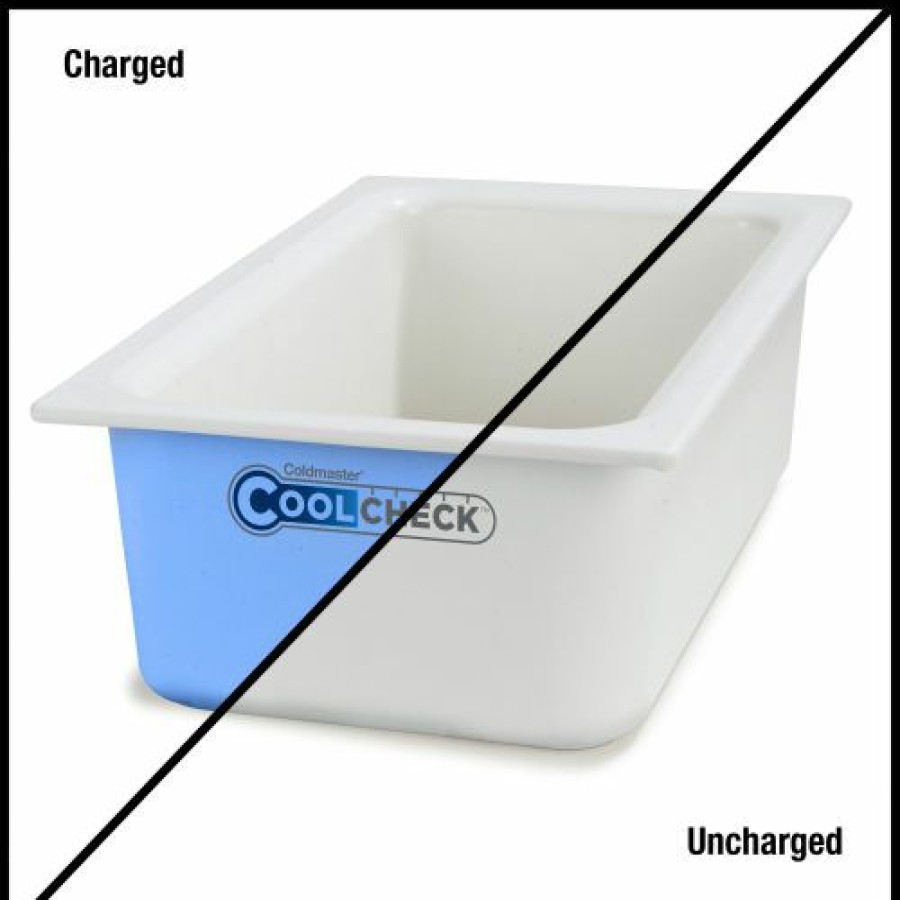 Containers & Organizers * | Carlisle Cm1100C1402 Coldmaster Coolcheck 6" D Full-Size Food Pan White/Blue