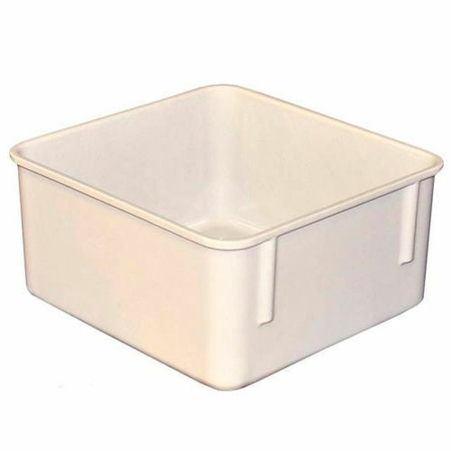 Containers & Organizers * | Mfg Tray Molded Fiberglass Toteline Nesting Tote 923108 9-3/4"L X 9-1/4"W X 4-1/2"H, White