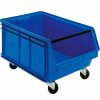 Containers & Organizers * | Quantum Storage Systems Quantum Mobile Magnum Plastic Stacking Bin, 16-1/2"W X 18"D X 11"H, Blue Pkg Qty 3