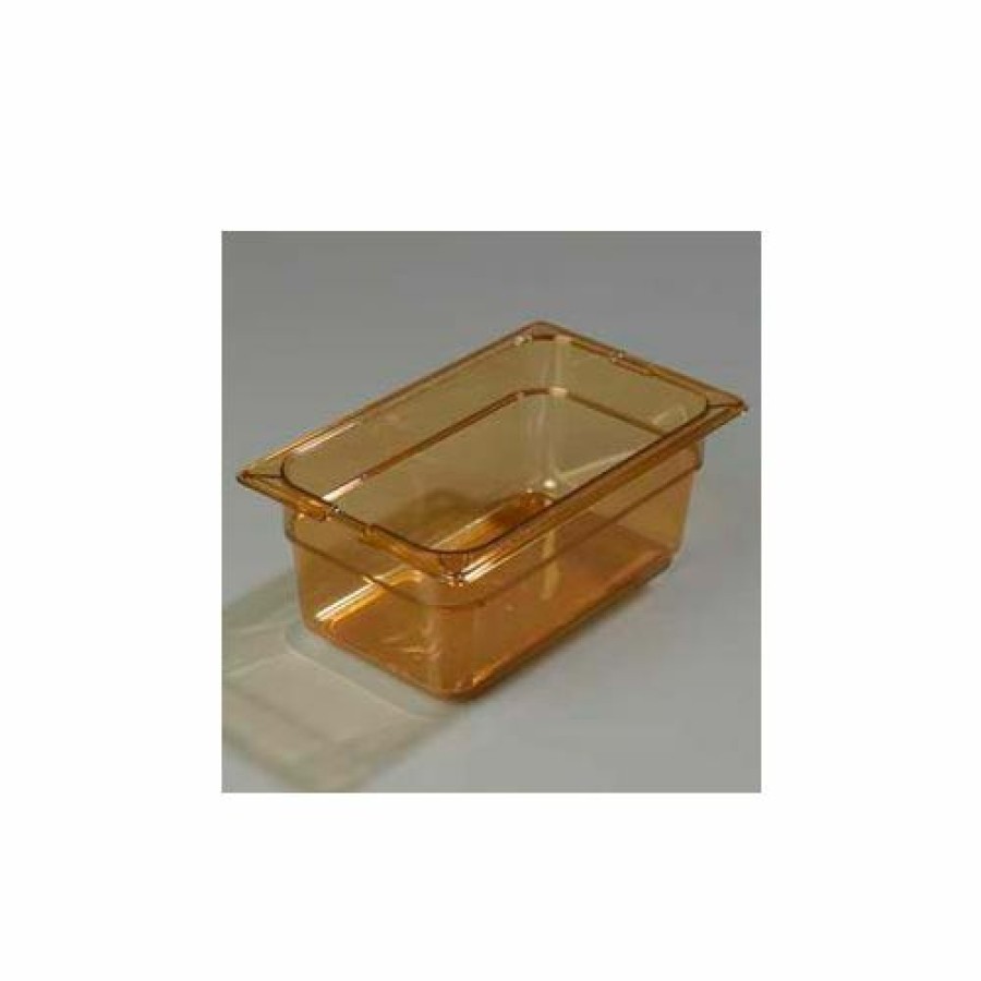 Containers & Organizers * | Carlisle 1048113 Topnotch One-Quarter Size Pan 10-1/4" X 6-3/8", Amber, 4" Deep Pkg Qty 6