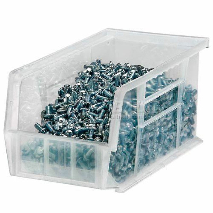 Containers & Organizers * | Global Industrial Plastic Stack & Hang Bin, 5-1/2"W X 14-3/4"D X 5"H, Clear Pkg Qty 12