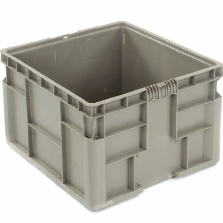 Containers & Organizers * | Global Industrial Stackable Straight Wall Container, Solid, 24"Lx22-1/2"Wx14-1/2"H, Gray