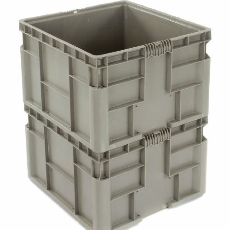 Containers & Organizers * | Global Industrial Stackable Straight Wall Container, Solid, 24"Lx22-1/2"Wx14-1/2"H, Gray