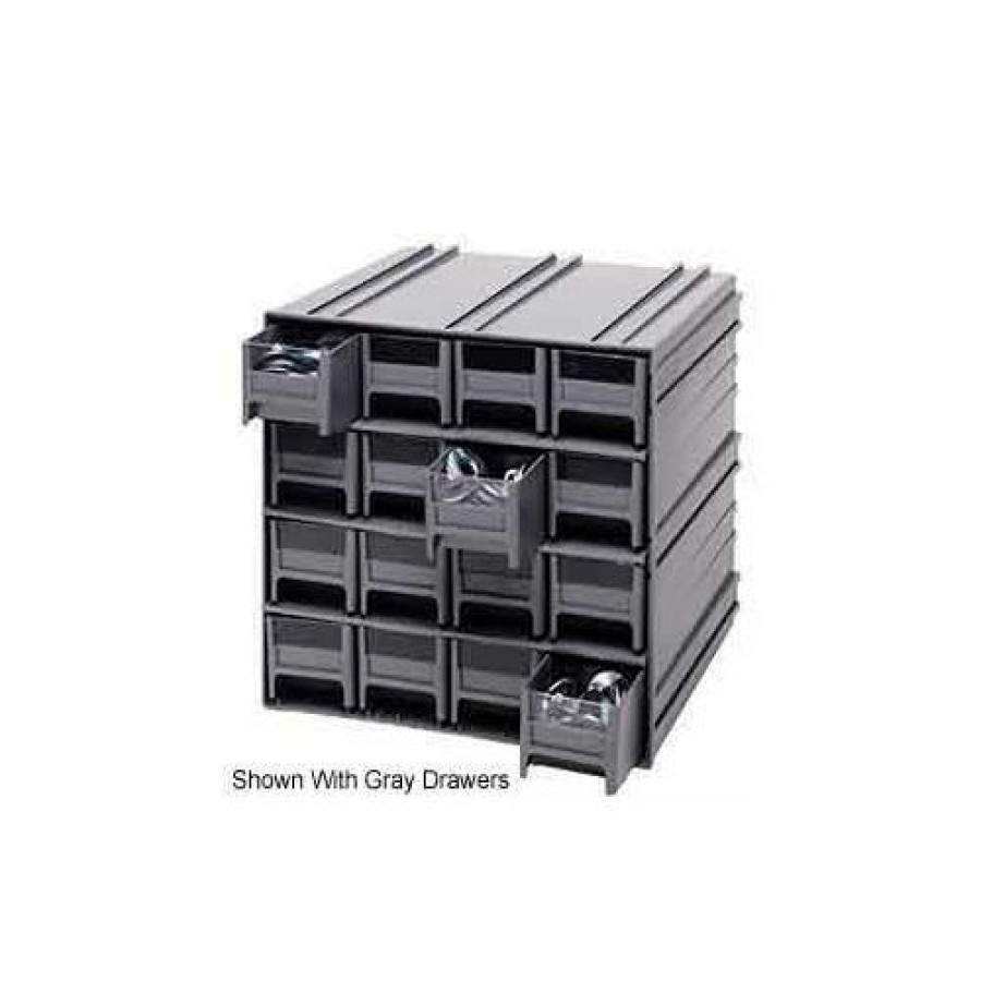 Containers & Organizers * | Quantum Storage Systems Quantum Interlocking Storage Cabinet Qic-161 11-3/4"Wx11-3/8"Dx11"H 16 Blue Drawers