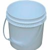 Containers & Organizers * | Vestil 1 Gallon Open Head Plastic Pail Pail-1-Pwp With Plastic Handle White